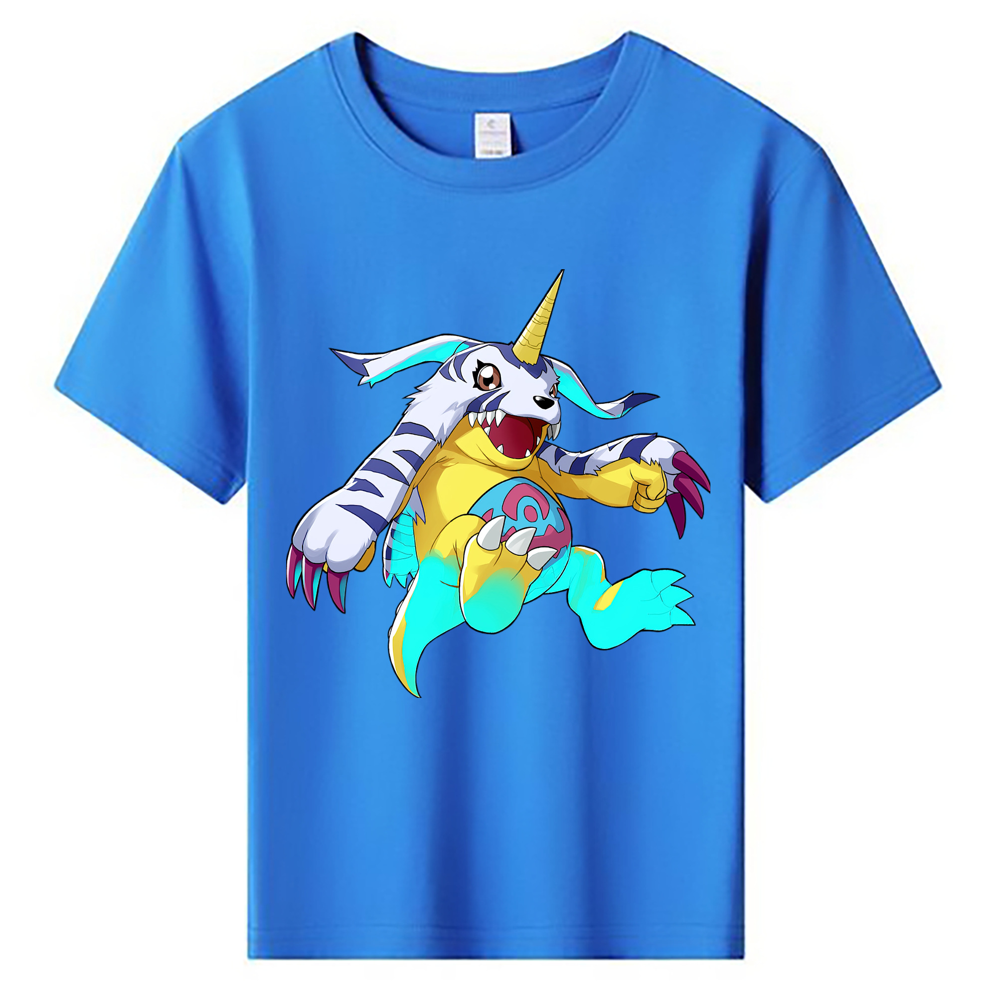 （画像用） Digimon デジタルモンスター/デジモン 綿100％キッズTシャツ（フロントプリント）